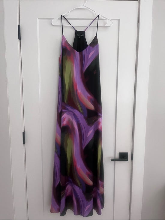 Nicole Miller Dresses & Skirts - Nicole Miller Purple Swirl Maxi Slip Dress
